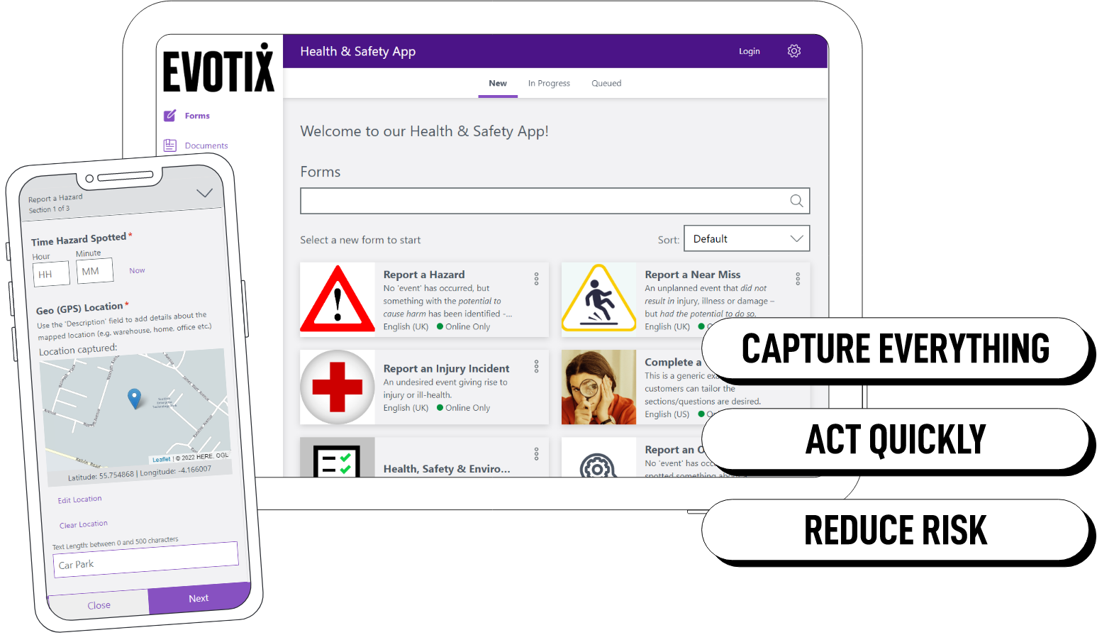 AssureGO+ Mobile Health and Safety App Evotix